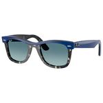 Ray Ban Lunettes de soleil RB2240 Wayfarer Street Neat Polished Bleu Orange Grey Gradient Blue Présentation