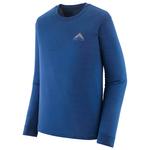 Patagonia Wander-T-Shirt M's Long-Sleeved Capilene Cool Merino Graphic Shirt Driftways Clement Blue Präsentation