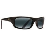 Maui Jim Sunglasses Peahi Noir Brillant Gris Neutre Minéral SuperThin Overview