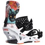 Jones Fijaciones snowboard Meteorite Rally cat White Presentación