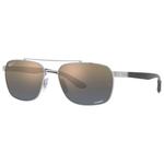 Ray Ban Sunglasses RB3701 Polished Silver Chromance Blue Gold Polar Overview