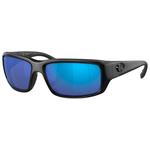 Costa Del Mar Gafas Fantail Matte Black Blue Mirror Polarized Presentación