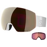 Salomon Maschera Radium Pro White Sigma Black Gold + Sigma Light Blue Presentazione