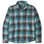 Patagonia Camicia Men’s Long-Sleeved Cotton in Conversion Lightweight Fjord Flannel Shirt Belay Blue Presentazione
