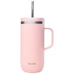 Qwetch Mug Cold Cup 600 ml + Anse Pastel Rose Overview