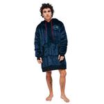 All-In Poncho Poncho Plaid Grey Blue Overview