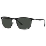 Ray Ban Lunettes de soleil RB3686 Mat Black Chromande Dark Grey Polar Présentation