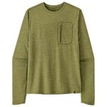 Patagonia Wander-T-Shirt Long Sleeve Cap Cool Sun Caper Green Buckhorn Green X Dye Präsentation