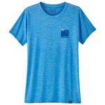 Patagonia T-shirts Capilene Cool Daily Graphic Shirt Waters Vessel Blue X-Dye Voorstelling