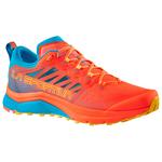La Sportiva Botas de trail Jackal II Cherry Tomato Tropic Blue Presentación
