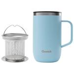 Qwetch Mug Mug Tisanière 470 ml Pastel Bleu Presentazione