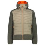 CMP Man Jacket Hybrid Fix Hood Sage 