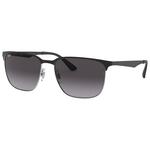 Ray Ban Lunettes de soleil RB3569 Polished Black Silver Gradient Grey Présentation