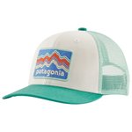 Patagonia Kid's Trucker Hat Ridge Rise Stripe Heartleaf Green 