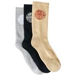 Rip Curl Wetty Crew Sock 3-Pk Khaki Sand 