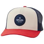 Rip Curl Cap Routine Curve Trucker White Navy Red Overview