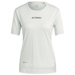 Adidas Tee-shirt de rando W Mt Tee Linen Green Présentation