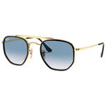 Ray Ban Sunglasses RB3648M Marshal II Polished Gold Gradient Light Blue Overview