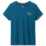 Smartwool Tee-shirt de rando Denver Skyline Graphic Short Sleeve Slim W Twilight Blue Presentación