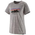 Patagonia Tee-shirt Cap Cool Daily Graphic Shirt Free Hand Fitz Roy Feather Grey Présentation