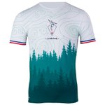 Le Colibri Frenchy Camiseta de trail Le Forestier Vert Blanc Presentación