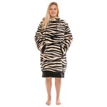 All-In Poncho Plaid Zebra Voorstelling