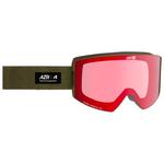 AZR Skibrille Limited Kaki Mat Irisé Rouge Multicouche Präsentation