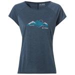 Vaude Wander-T-Shirt Women's Tekoa T-Shirt II Dark Sea White Präsentation