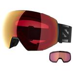 Salomon Skibrille Radium Prime Black Sigma Photo Poppy Red + Sigma Light Blue Präsentation