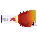 Red Bull Spect Masque de Ski Jam Matt White Brown Red Mirror + Cloudy Snow Présentation