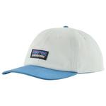 Patagonia Casquettes P-6 Label Trad Cap Birch White Shore Blue Présentation