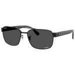 Ray Ban Sunglasses RB3751CH Polished Black Chromance Dark Grey Polar Overview