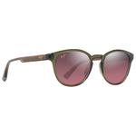 Maui Jim Lunettes de soleil Hiehie Shiny Trans Green MauiRose Minéral Superthin Présentation