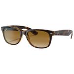 Ray Ban Sonnenbrille RB2132 New Wayfarer Classic Polished Havana Light Gradient Light Brown Präsentation
