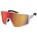 Scott Lunettes de soleil Shield Compact White Matt Red Chrome Présentation