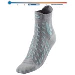 Therm-Ic Socks Trekking Cool Light Ankle Lady Gris Clair Turquoise Overview