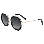 Binocle Eyewear Occhiali da sole Angela Shiny Gold Black Gradient Grey Polarized Presentazione