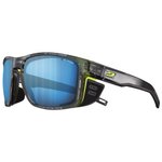 Julbo Occhiali da sole Shield M Noir Translucide Brillant Jaune Spectron Hd 4 Polarized Presentazione