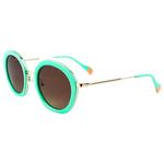Binocle Eyewear Occhiali da sole Olivia Shiny Gold Pastel Green Gradient Grey Polarized Presentazione