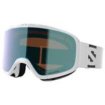 Salomon Skibrille Aksium 2.0 White Photo Multilayer Blue Präsentation