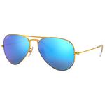 Ray Ban Occhiali da sole RB3025 Aviator Mat Gold Blue Polarized Presentazione
