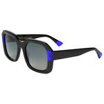 Binocle Eyewear Sunglasses Isabella Shiny Black Blue Gradient Grey Polarized Overview