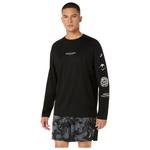 Asics Trail T-Shirt Fujitrail Logo Long Sleeve Black Carrier Grey Präsentation