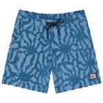 Picture Pantaloncini Spongy Blue Flower Embossed Presentazione