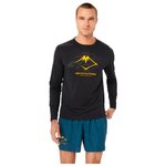 Asics Trail T-shirt Fujitrail Logo Ls Top Performance Black Carbon Fellow Yellow Voorstelling