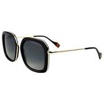 Binocle Eyewear Zonnebrillen Diana Shiny Gold Black Gradient Grey Polarized Voorstelling