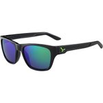 Cebe Sunglasses Hacker Shiny Black Green 1500 Grey Pc Green Flash Mirror Overview