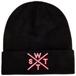 Watts Beanies Piano Cuffed Beanie Junior Black Cross Fluo Pink Overview