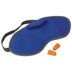 Travel Safe Oreiller Eye Mask Fleece + Ear Plugs Blue Présentation