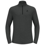Odlo Roy Mid Layer 1/2 Zip Shale Grey Black Stripes 